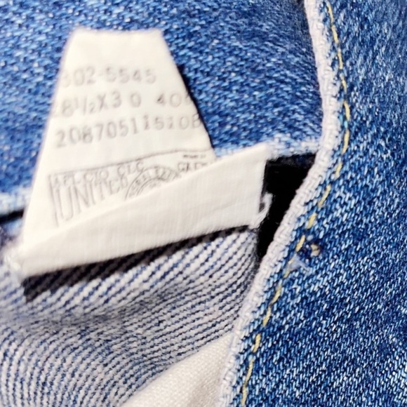 Lees 90s LONG CUTOFF JEAN SHORTS 11 Med/ 26" - Picture 6 of 7